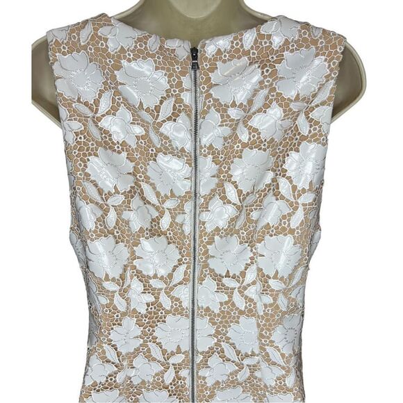 ALICE + OLIVIA WOMEN'S CLYDE SHIFT DRESS, OFF WHITE NWOT Size 8 - Picture 7 of 9